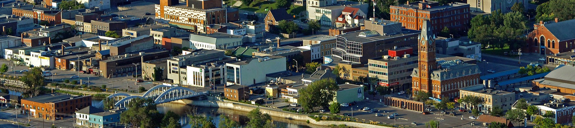 Aerial of downtown Belleville