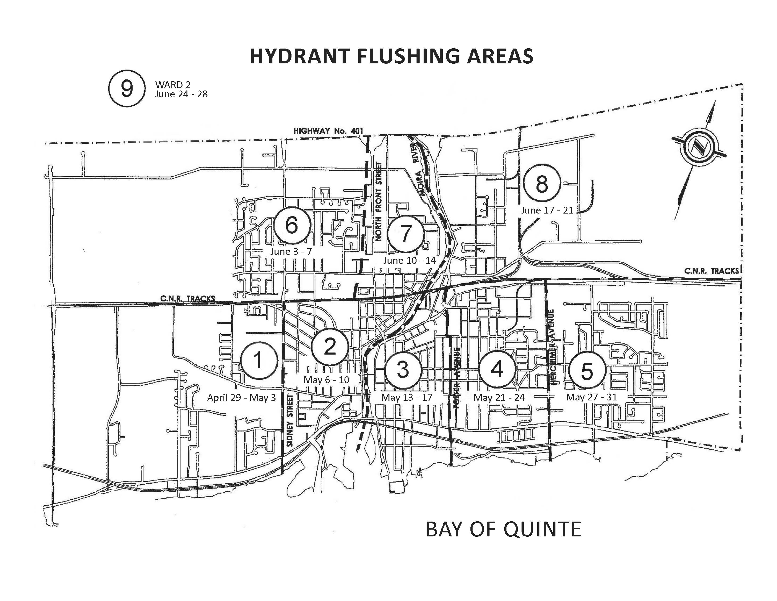 Hydrant Flushing Schedule Map