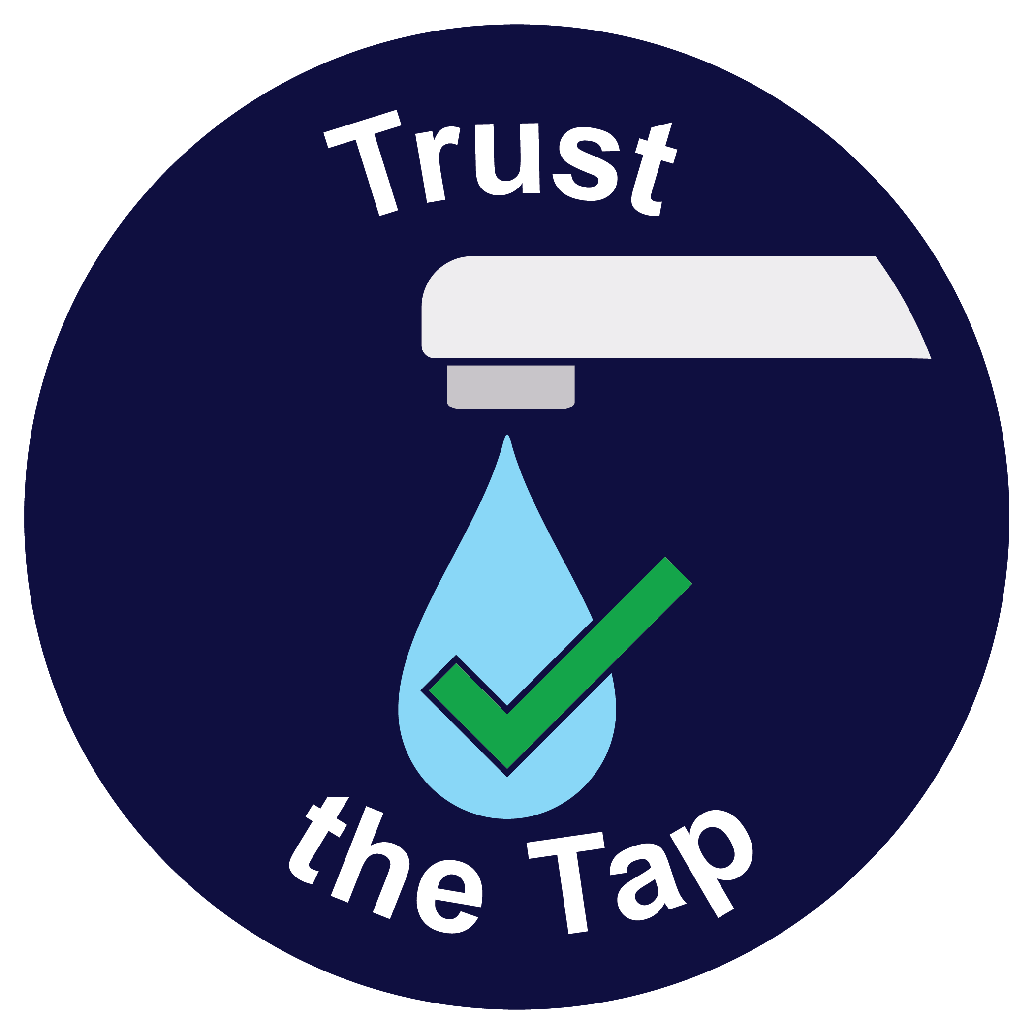 Logo for Trust the Tap initiative