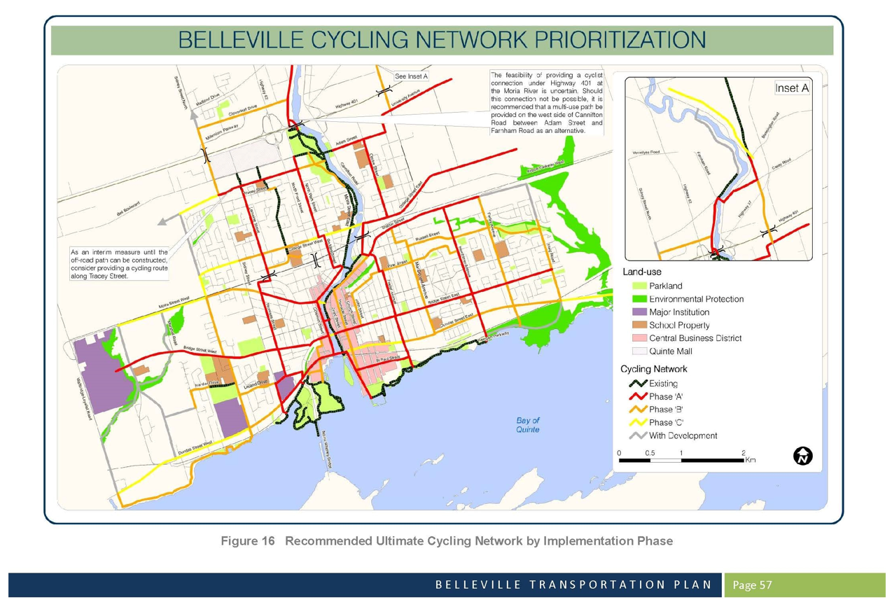 City of Belleville Cycling Network Map