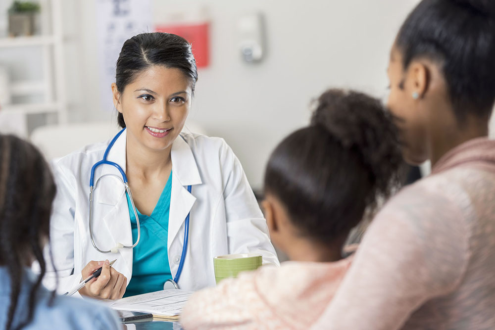 doctor with patients