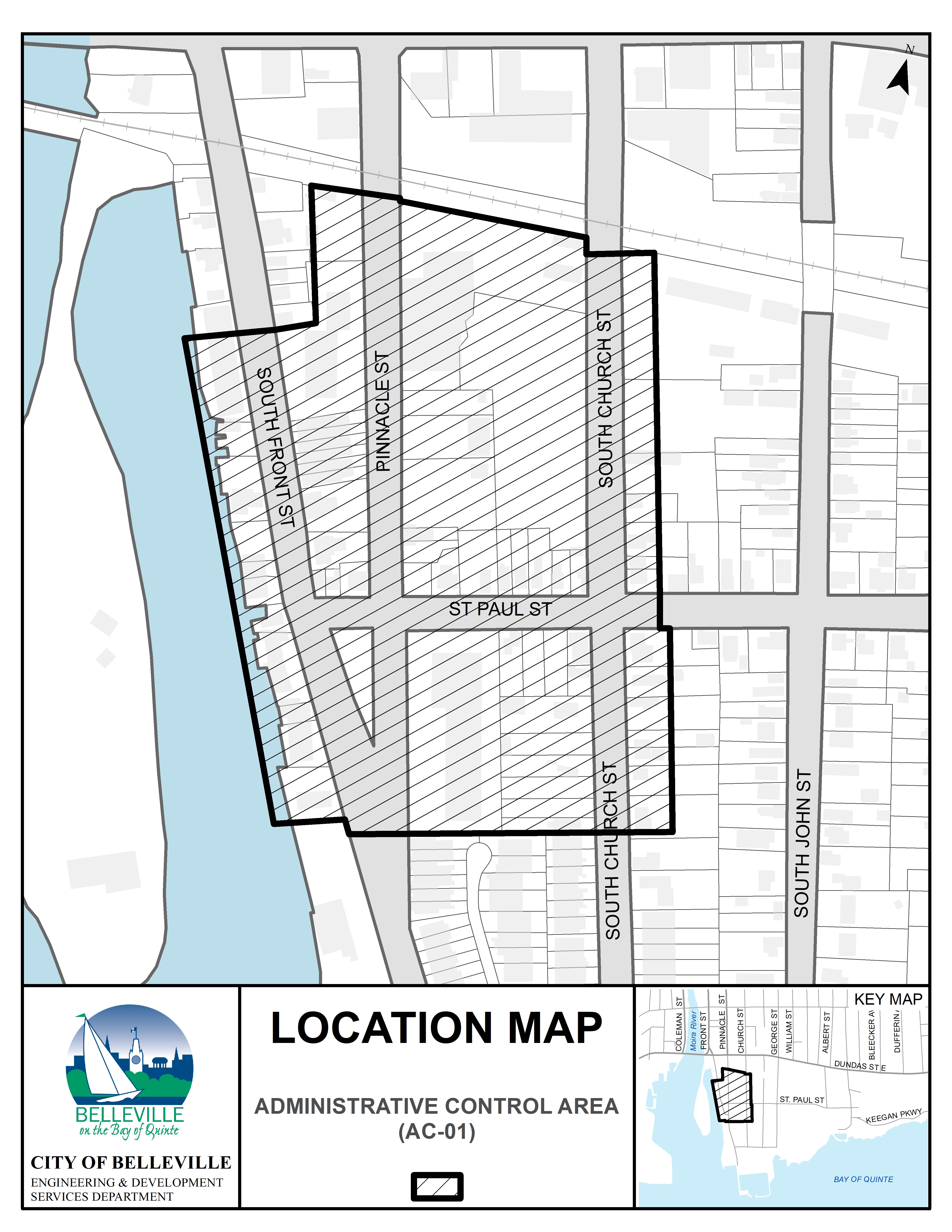 Map showing the location of Area AC-01