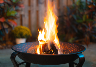 Fire burning