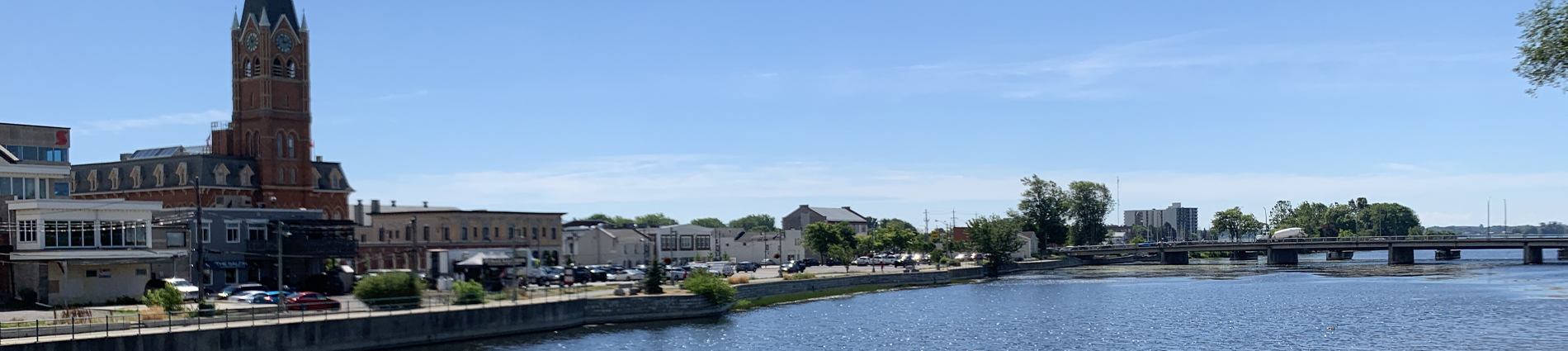 View of downtown from the Moira River