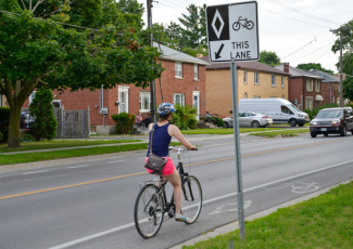 someone riding a bicycle