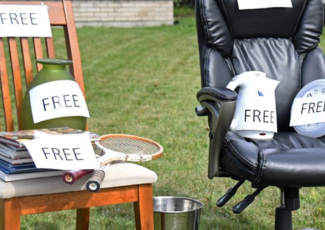 Chairs on the curbside