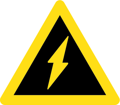 Lightning Bolt in yellow triangle