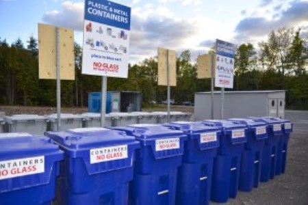 image of bins at recycle depot