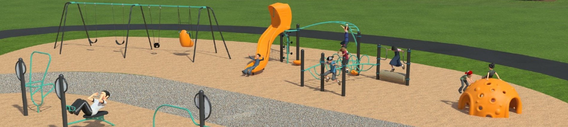 Image of playground rendering