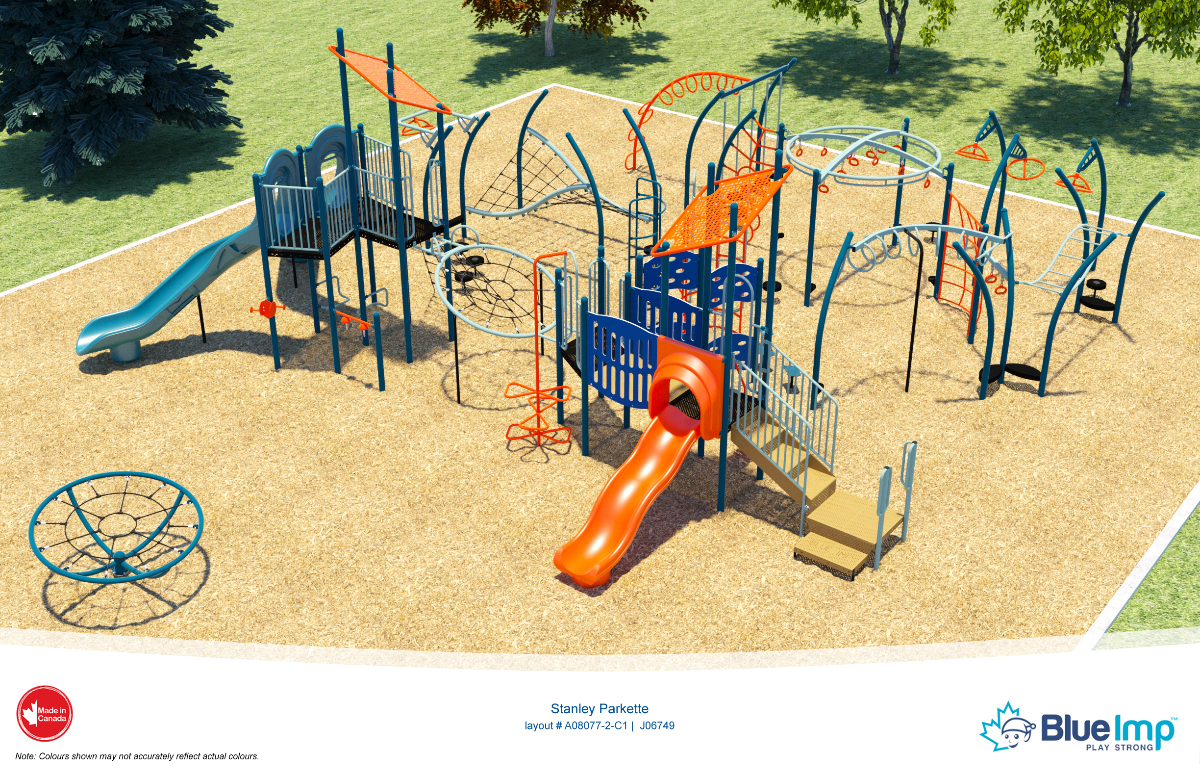 Stanley Parkette Design Concept, shows playground equipment