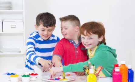 little boys playing a game