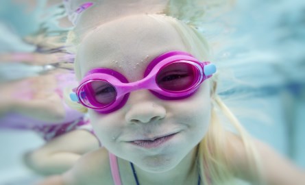 girl in pool