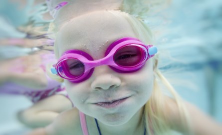 girl in pool