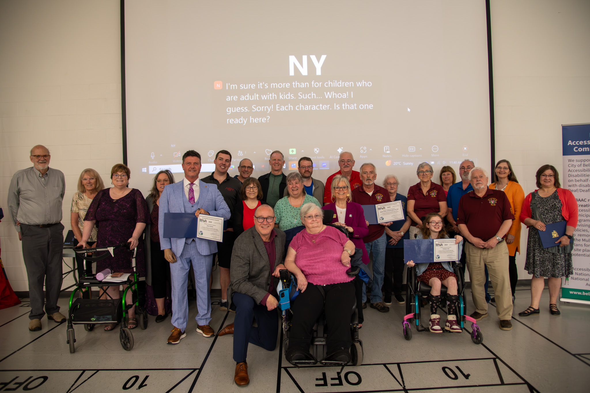 All Accessibility Award Winners group photo