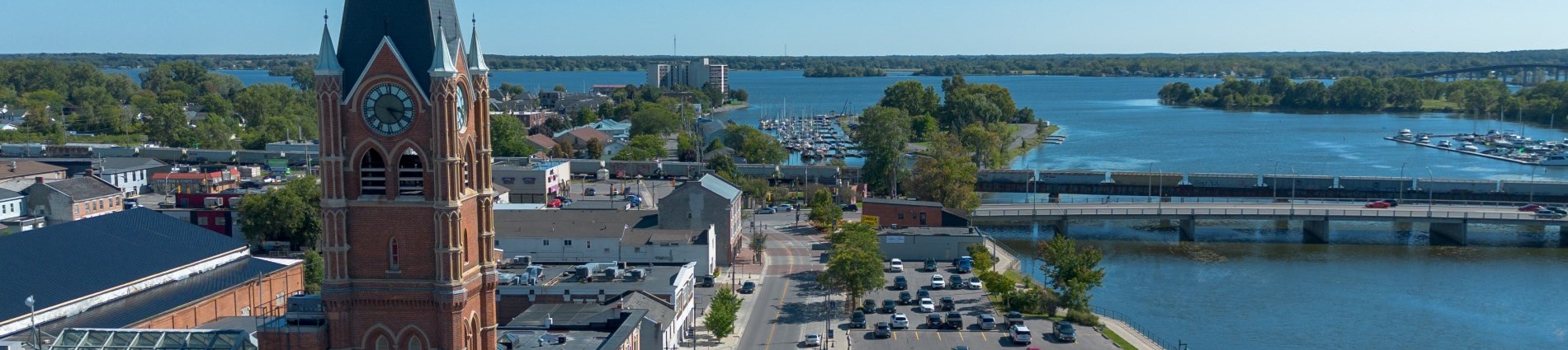 Aerial of Belleville City Hall