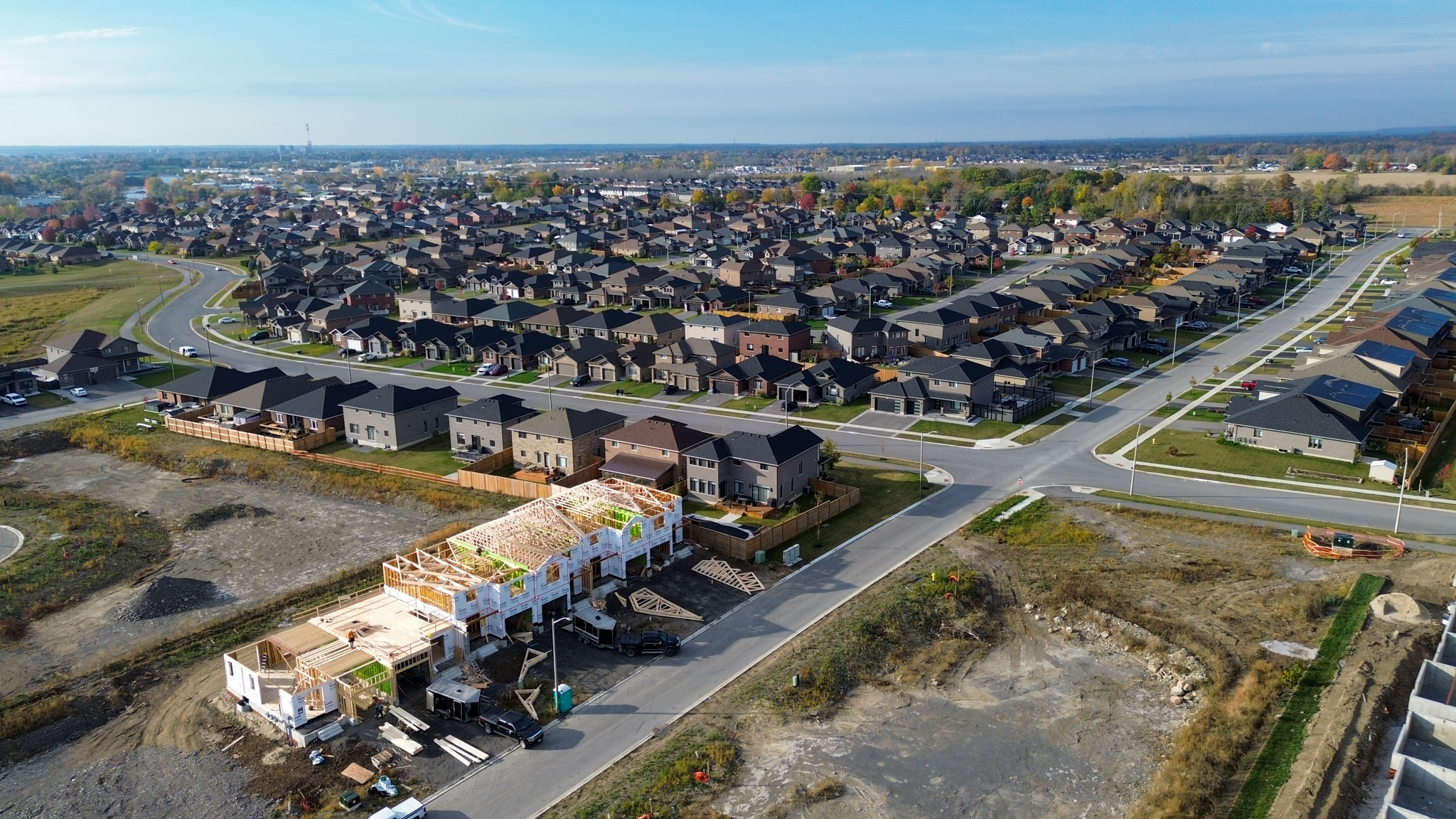 Aerial of development area in Belleville
