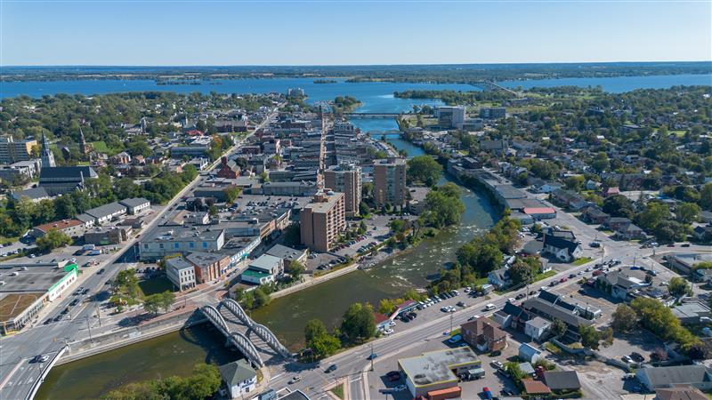 Aerial of downtown Belleville