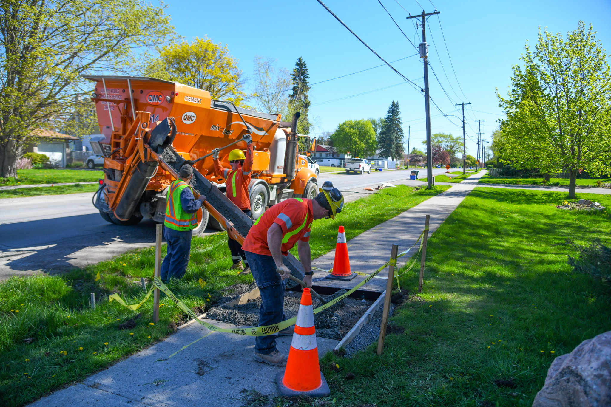 Staff working in the right-of-way