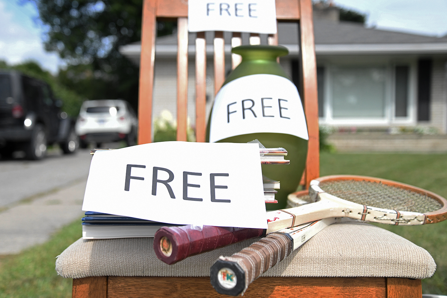 Items marked "free"