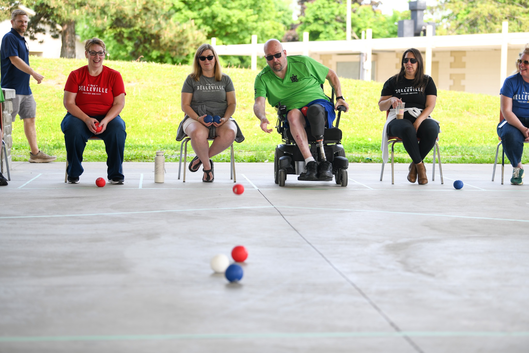 Individuals playing Boccia at West Zwick's Park