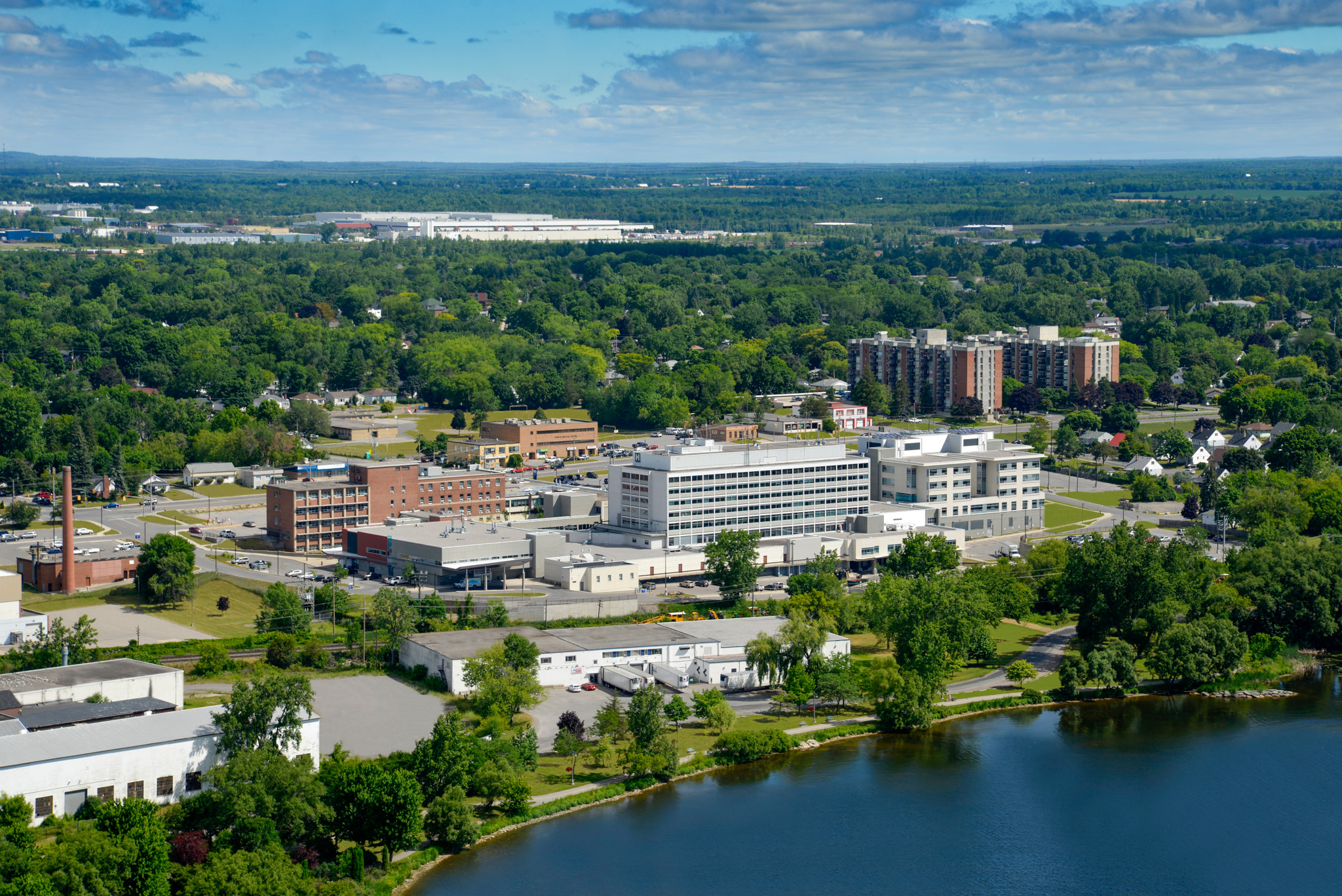 Aerial photo of Belleville General Hospital.