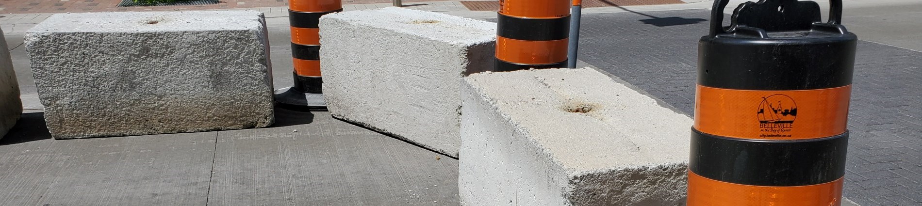 Photo of barricade and traffic cones