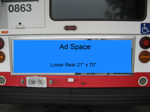 Image of available ad space on rear of bus