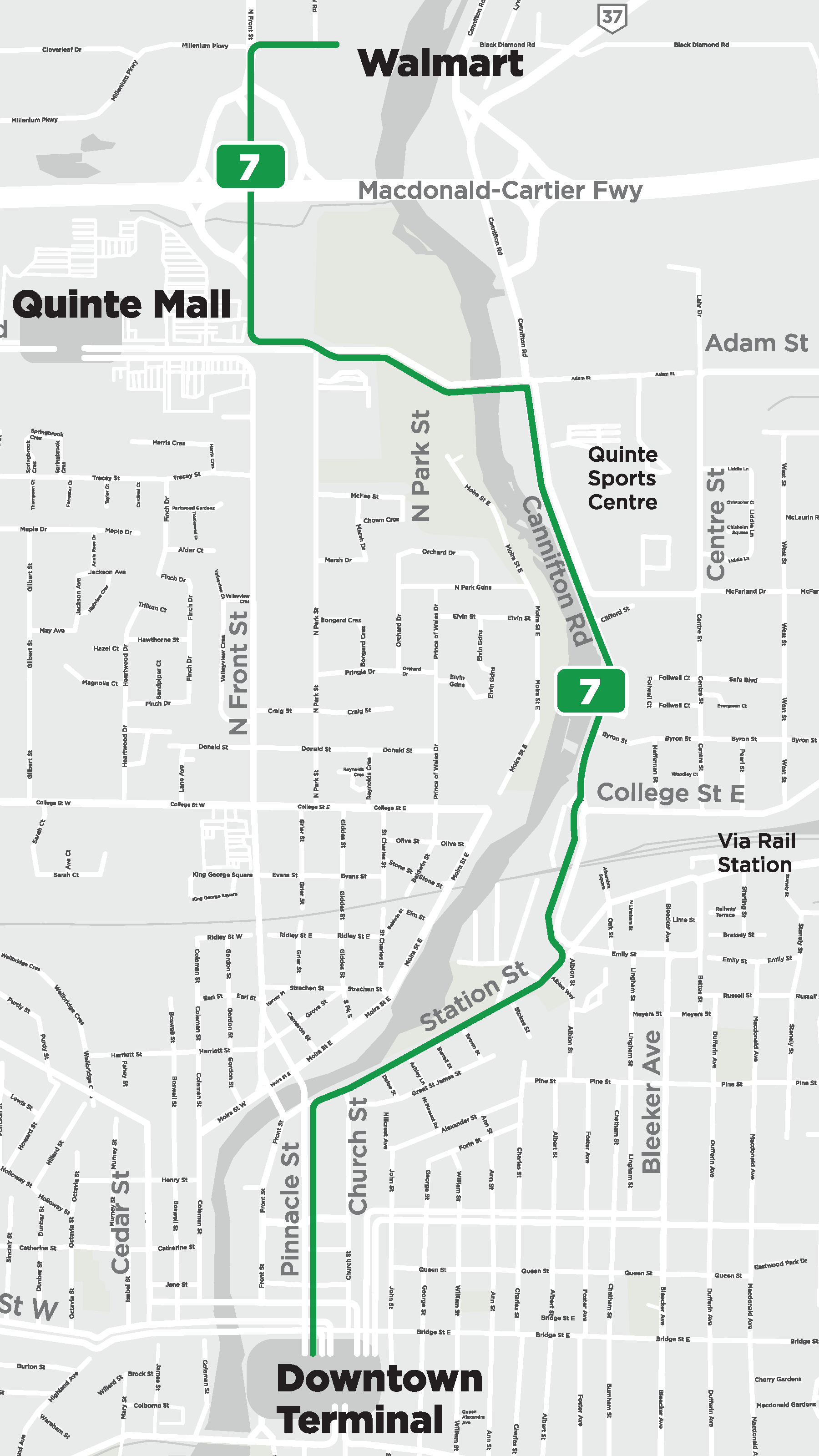 Map of Route 7