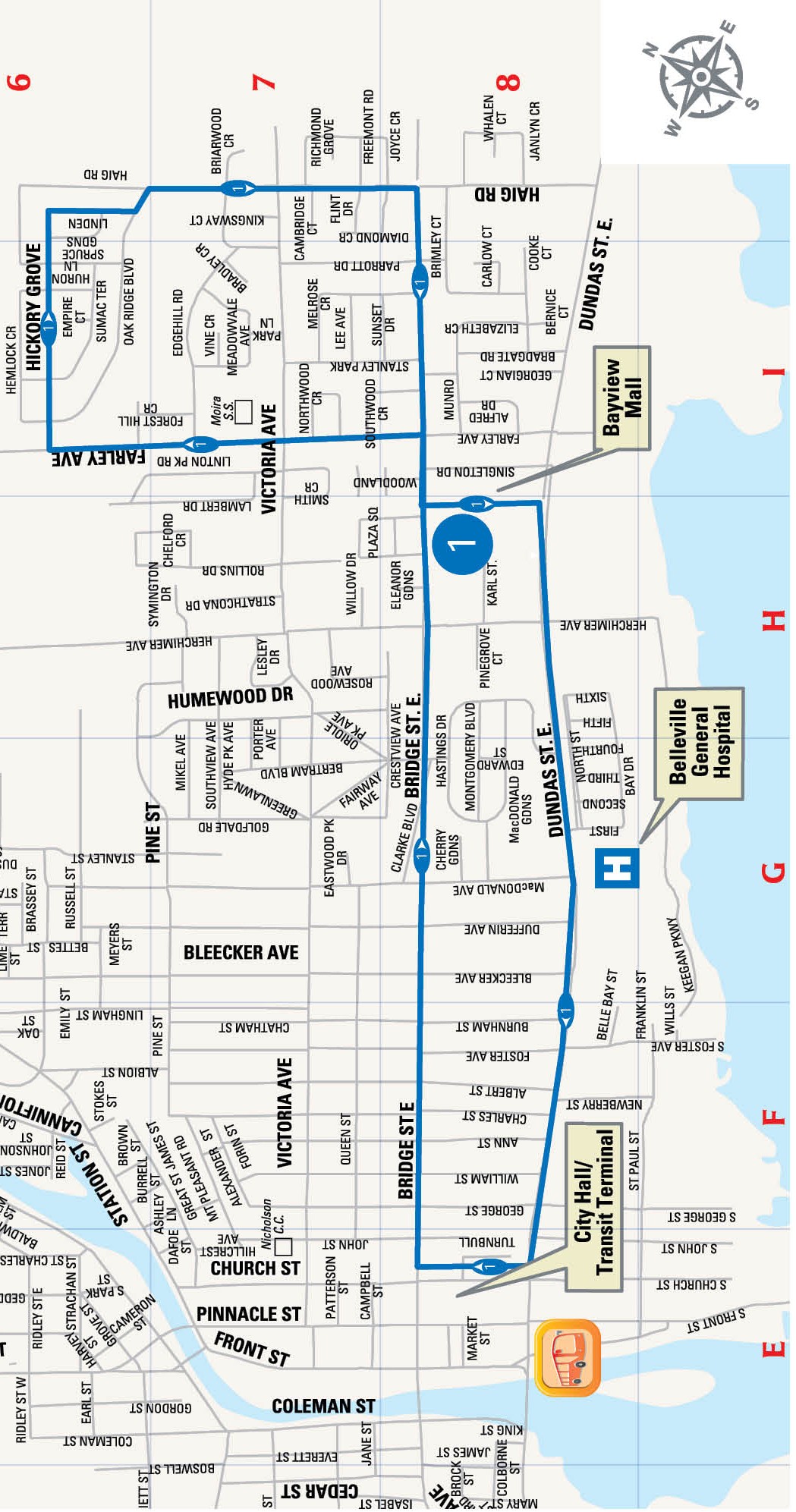 Image of Route 1 Map