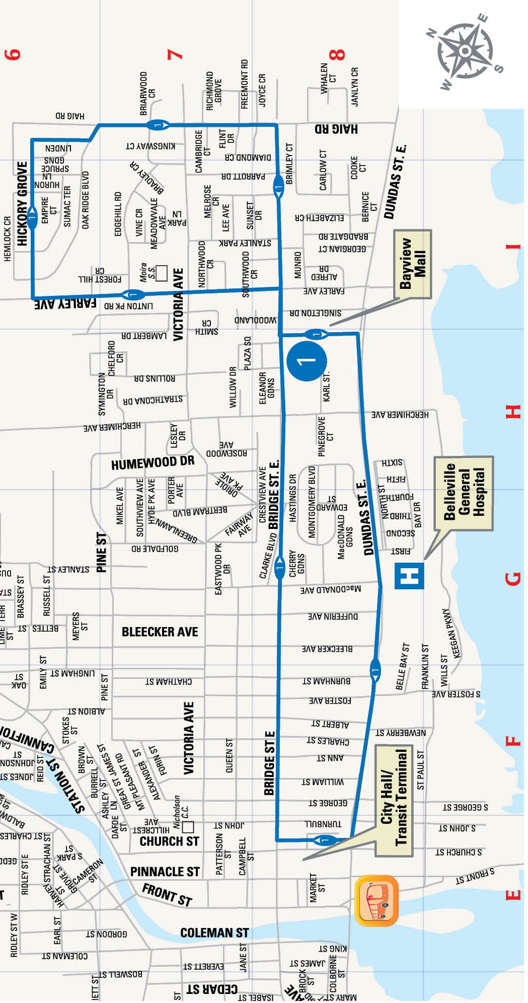 Route 1 Map