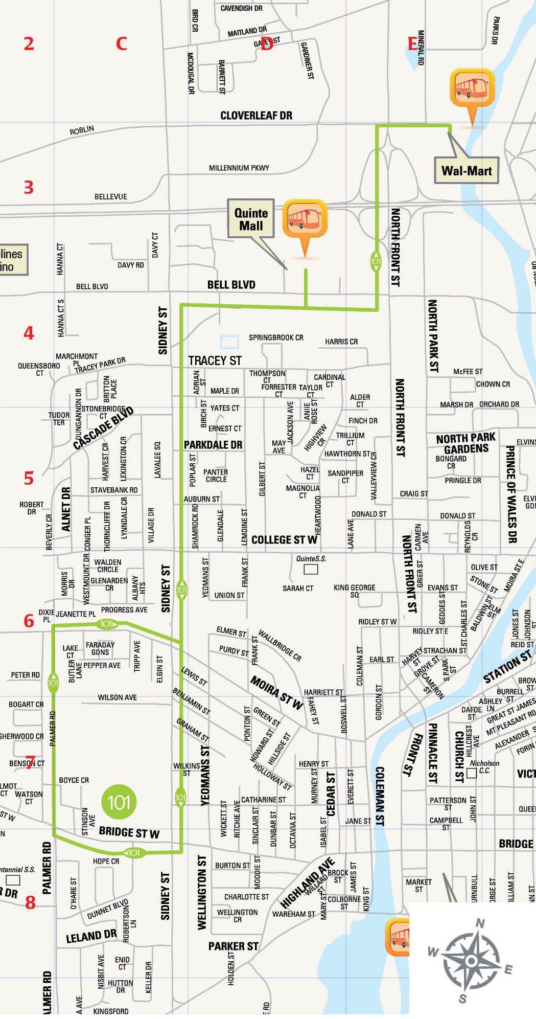 Route 101 Map