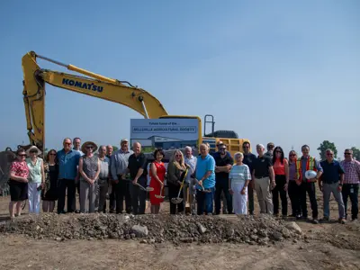 Groundbreaking at Ag Society building site