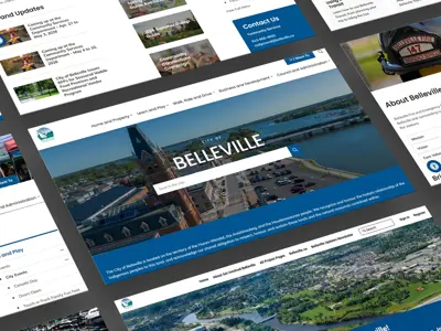 Screengrabs of new City website