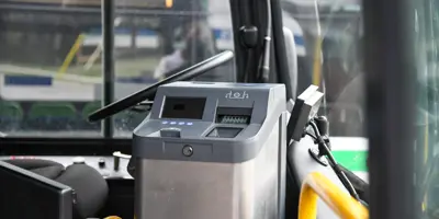 Photo of a transit farebox.