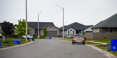 Car parked on side of road