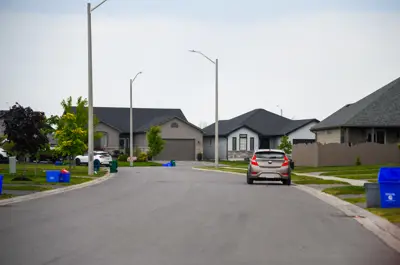 Car parked on side of road