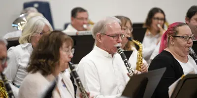 Concert band playing music