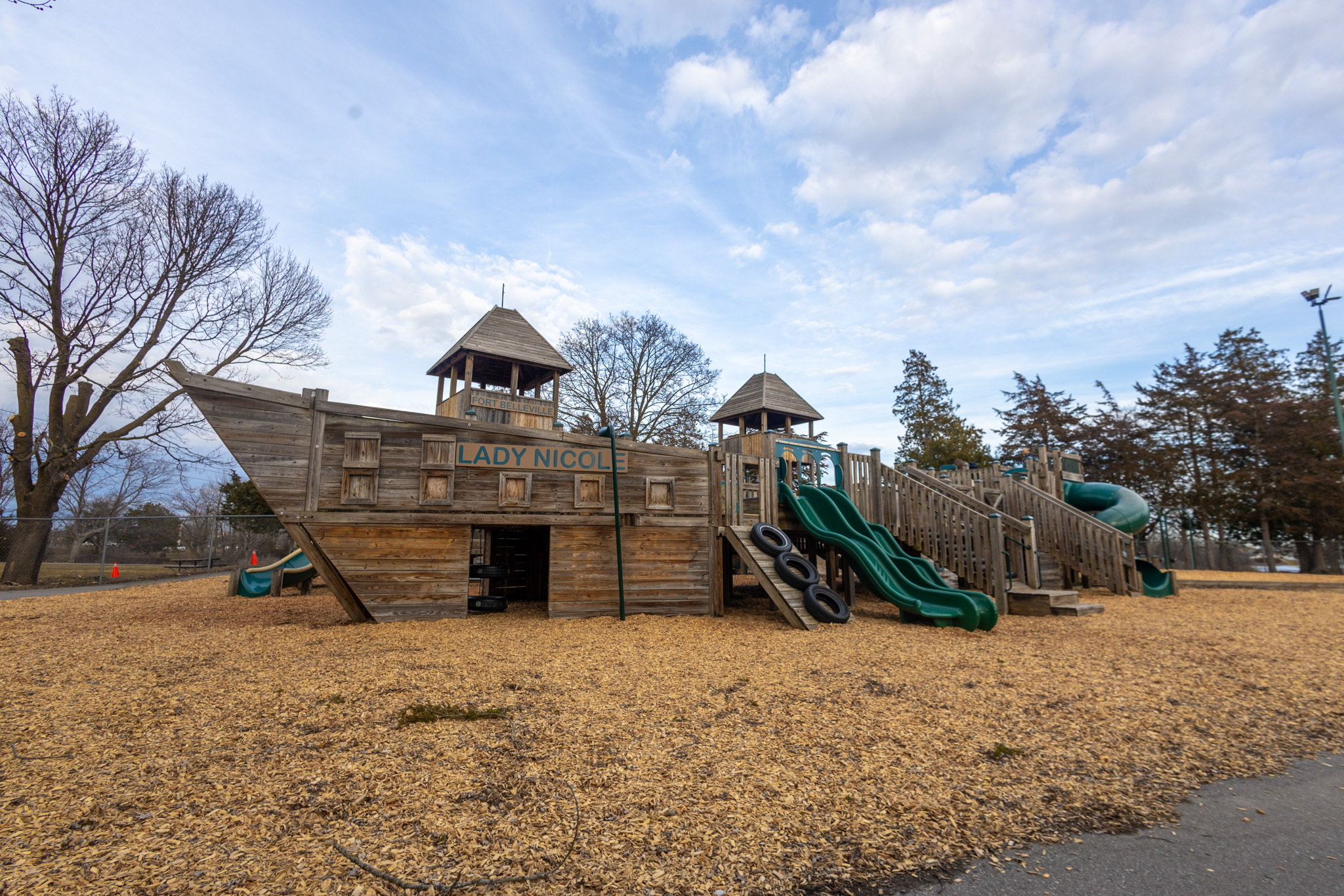 Pirate ship playground at West Riverside Park