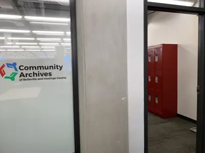 Community Archives of Belleville and Hastings County sign