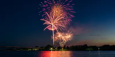 Fireworks over Meyers Pier