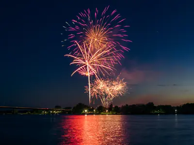 Fireworks over Meyers Pier
