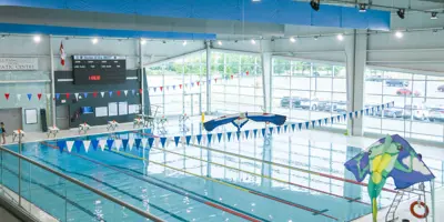 Photo of the main pool at the Quinte Sports and Wellness Centre.